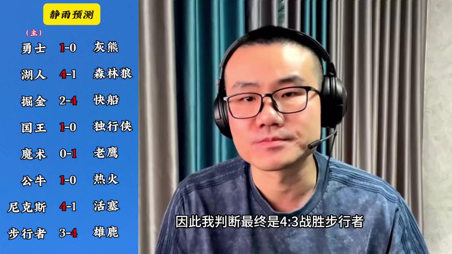 你同意嗎？靜雨對(duì)東西部季后賽球隊(duì)的預(yù)測(cè)：勇贏(yíng)熊 湖船尼鹿晉級(jí)